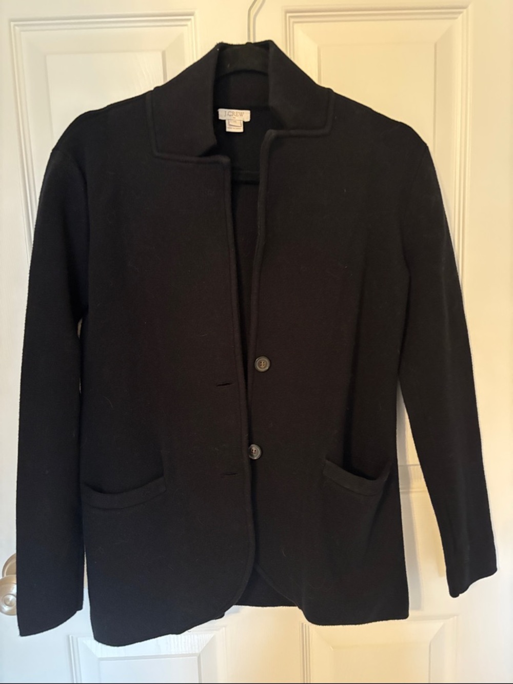 J. Crew knit sweater jacket.